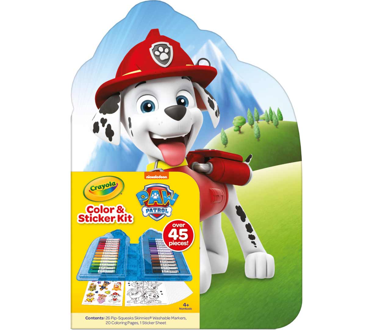 Paw Patrol Color & Sticker kit  front view.