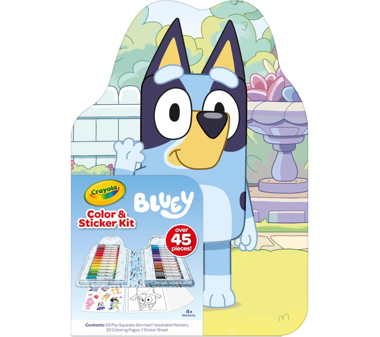 Bluey color and sticker kit  front view