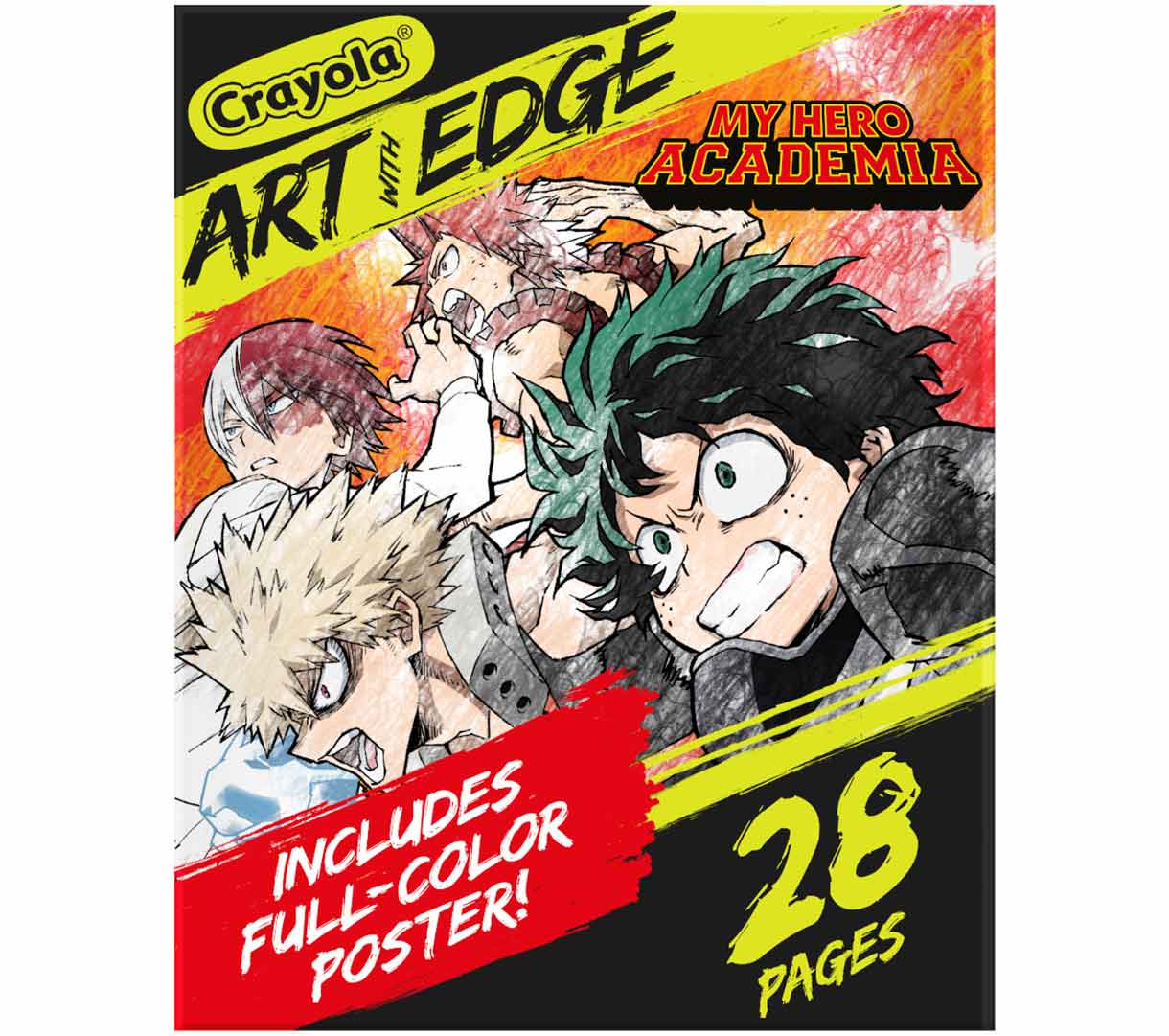 Art with Edge My Hero Academia Coloring Book front view.