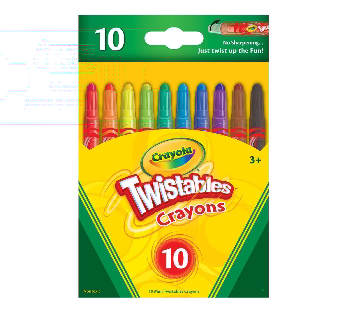 Twistables Crayons Mini 10 count front view of package