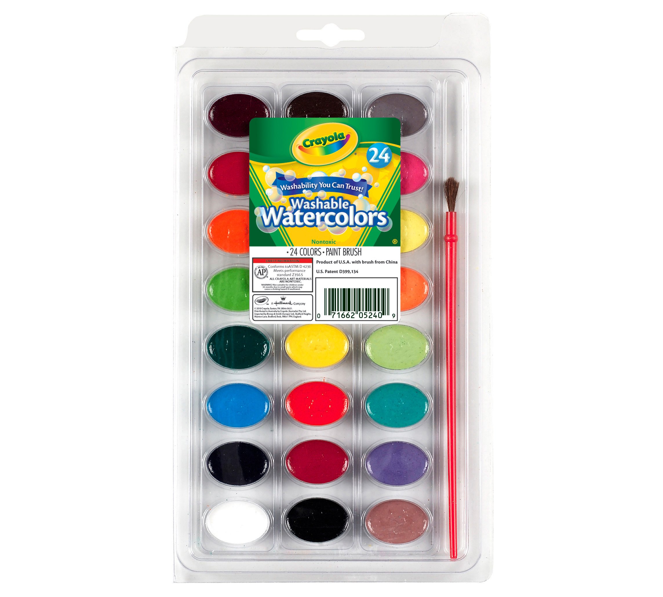 Washable Watercolors 24 ct. front view