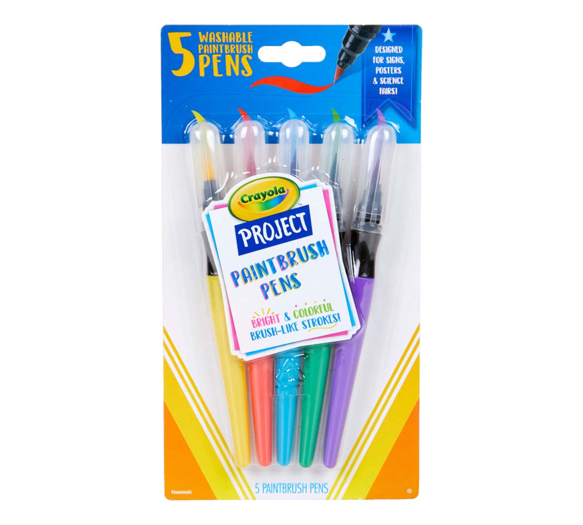 Crayola Project Paint Brush Pens  5 Count
