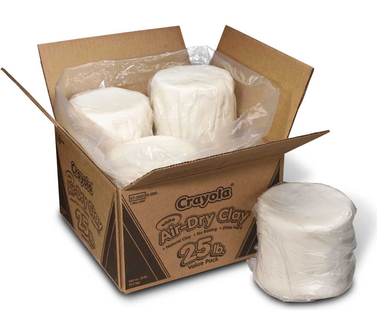 25lb Air Dry Clay Value Pack packaging and contents.