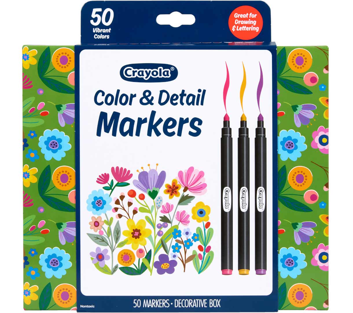 Color & Detail Markers. 50 count. Front view.