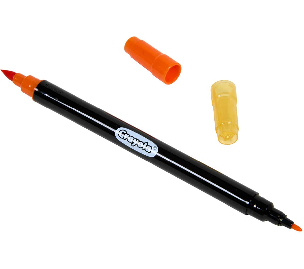 Brush & Detail Dual Ended Markers. 16 count. marker with both caps off.