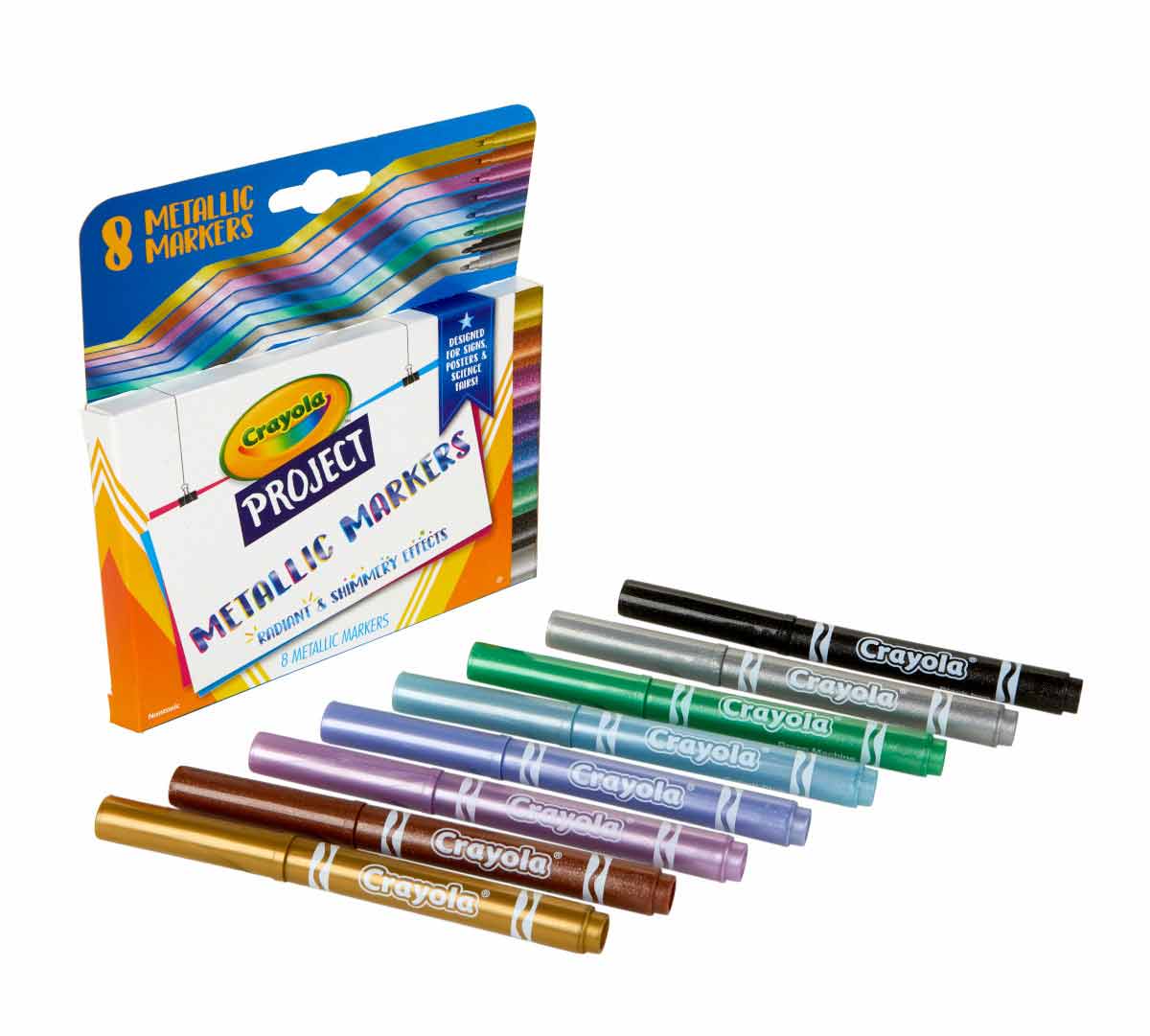 Project Metallic Markers  8 count packaging and contents