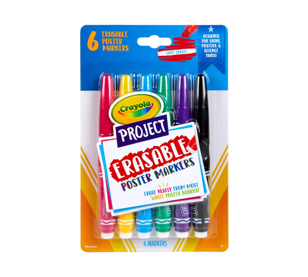 Project Erasable Poster Markers front view