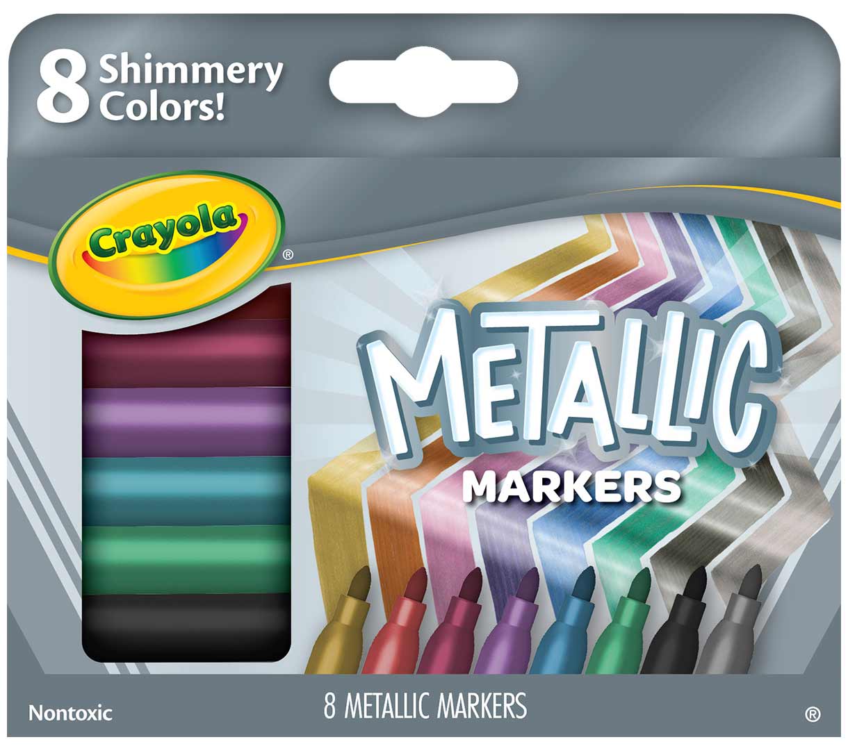 Metallic Marker Set 8 count front view.