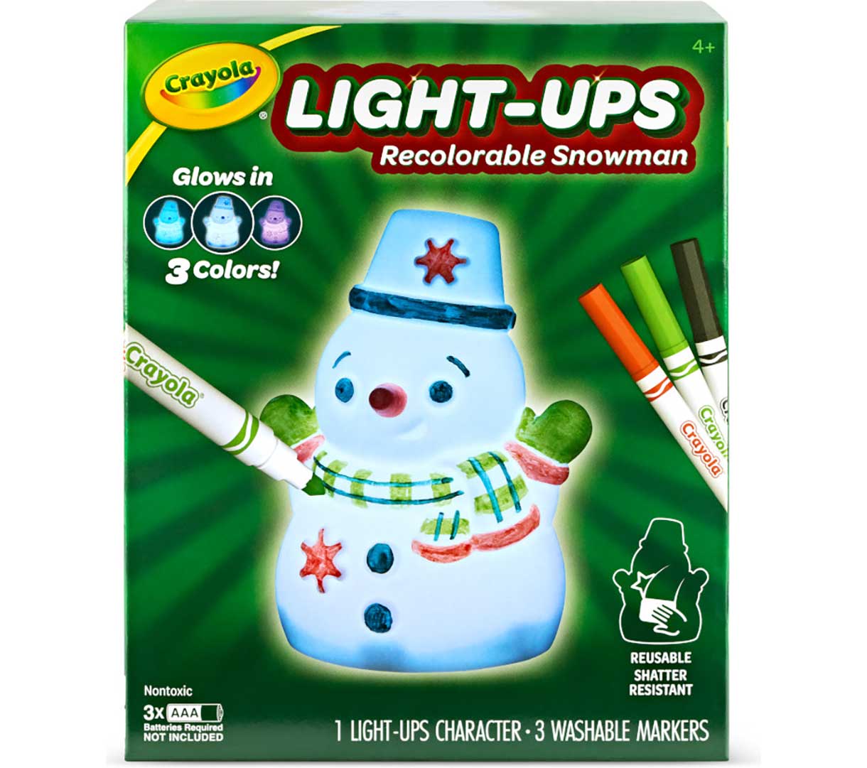 Light-Ups Snowman front view.