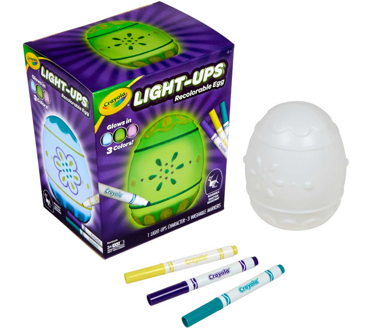 Lights-Up Egg contents and packaging