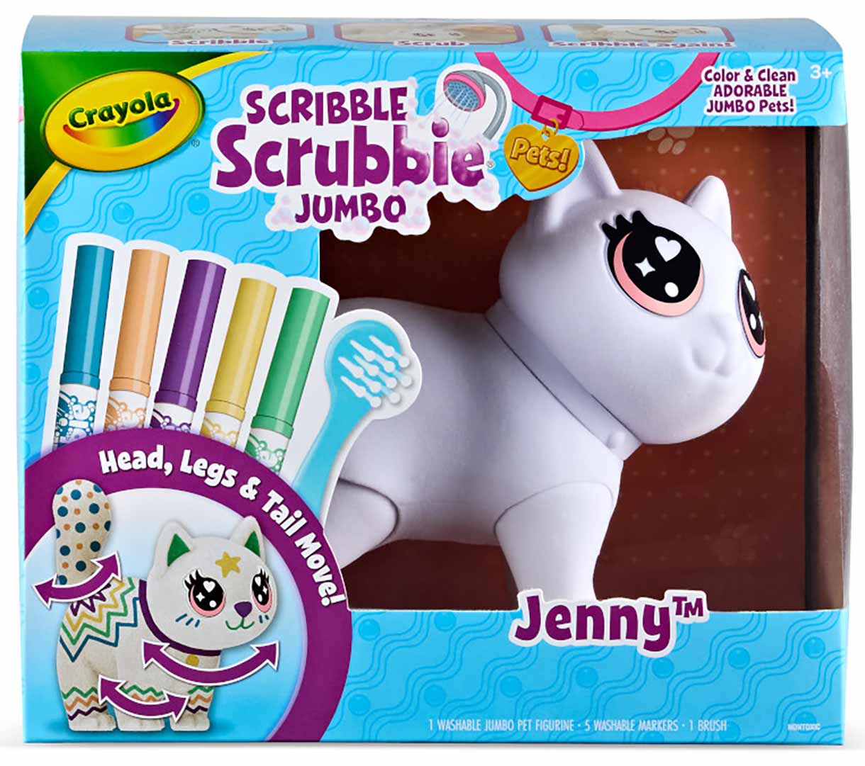 Scribble Scrubbie Jumbo Pet  Big Jenny front view.