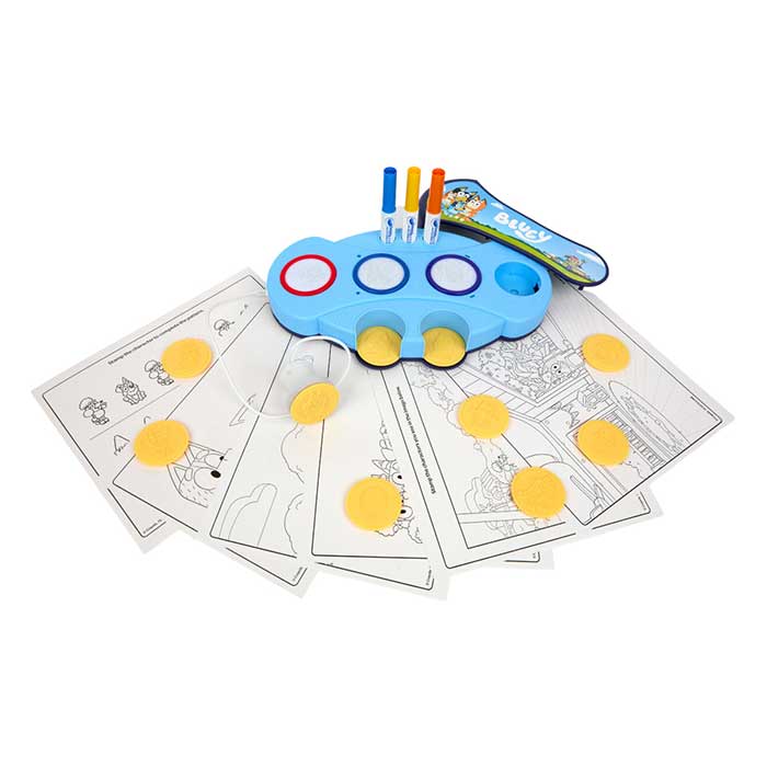 Color Wonder Mess Free Stamper Set, Bluey contents.