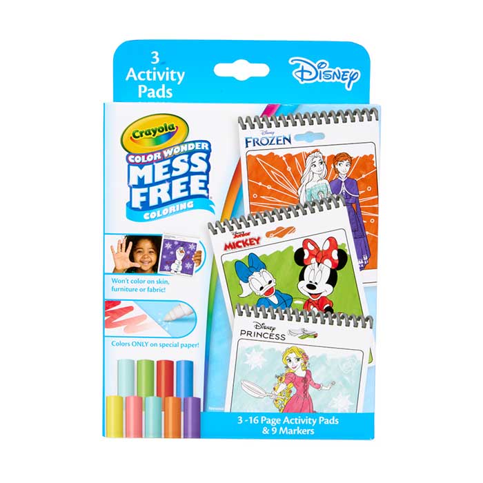 Color Wonder Mess Free Disney Activity Pads, 3 Count front view.