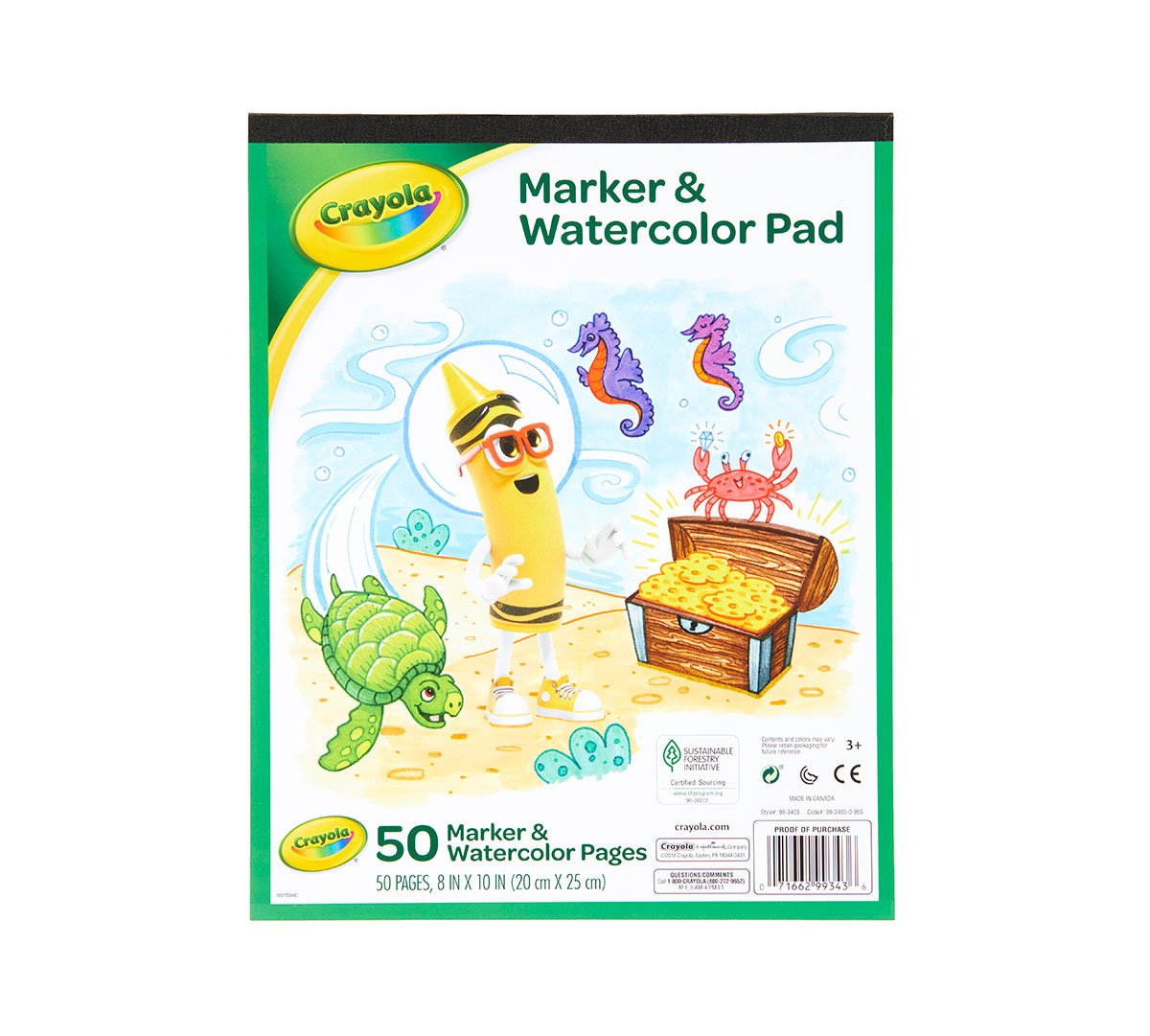 Crayola Marker and Watercolor pad front cover
