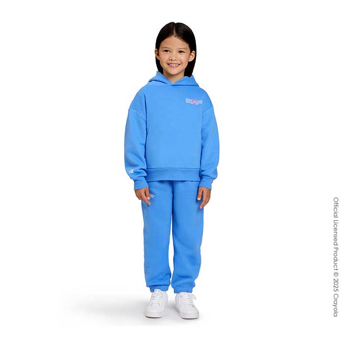 Color Lab Toddler & Kids Fleece Jogger with hoodie cadet blue