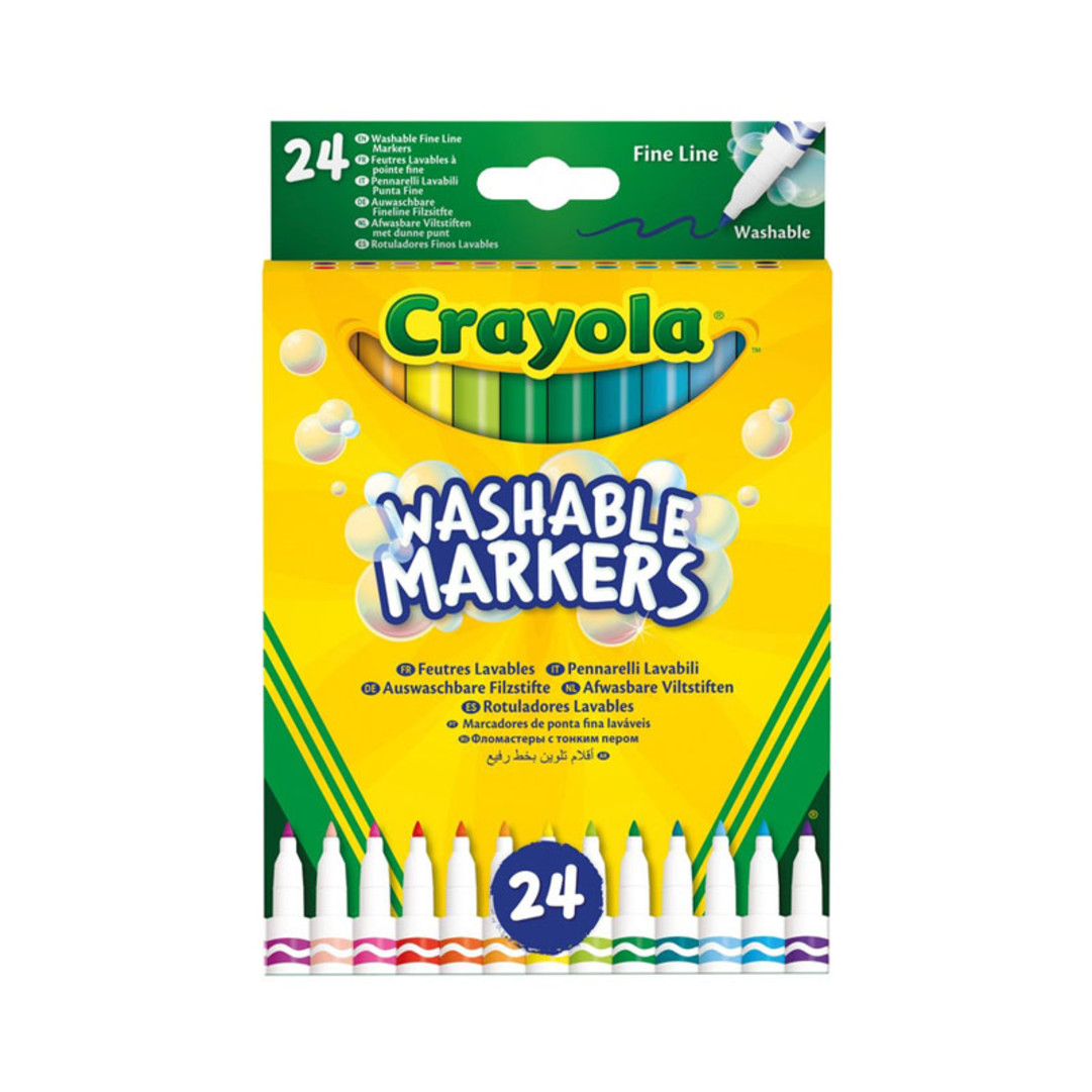 24 Pennarelli Punta Fine Super LavabiliFront view