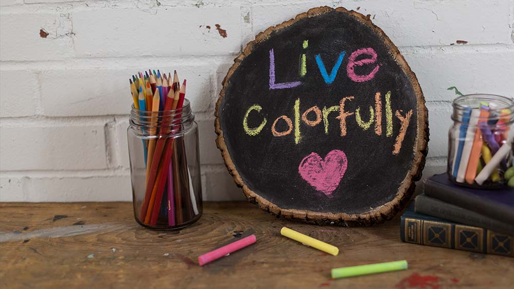 Insipring message in chalk.