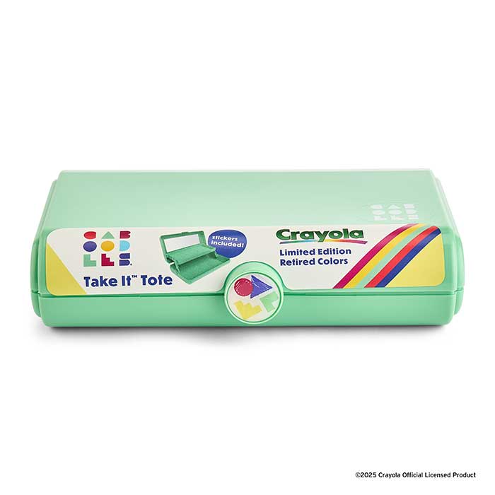 Crayola x Caboodles Limited Edition Take It Tote Magic Mint  front view.