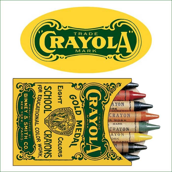 The first box of Crayola crayons.