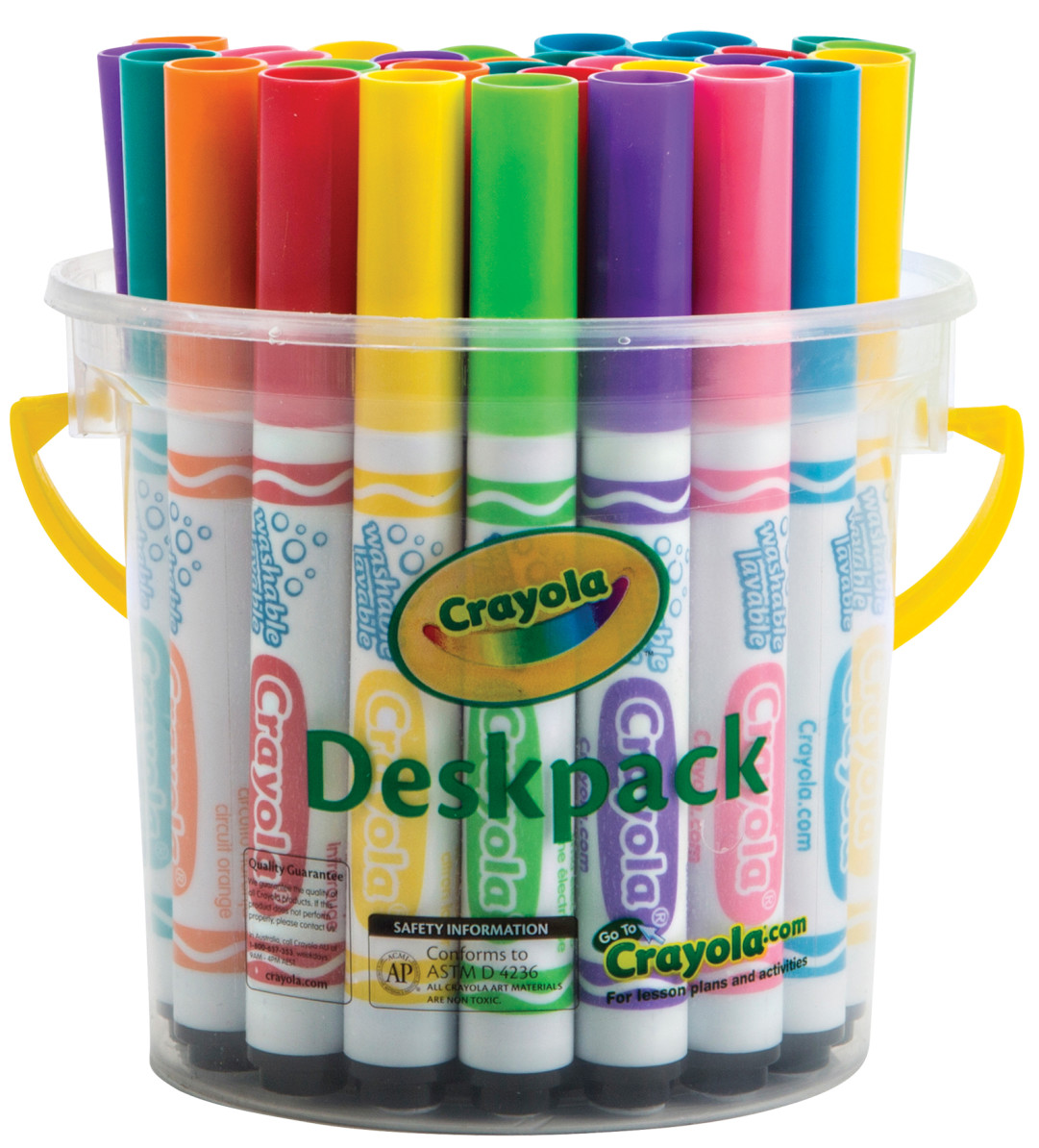 DeskPack- 32 Ultra-Clean Washable Markers - (8 Bright Colors) Front view