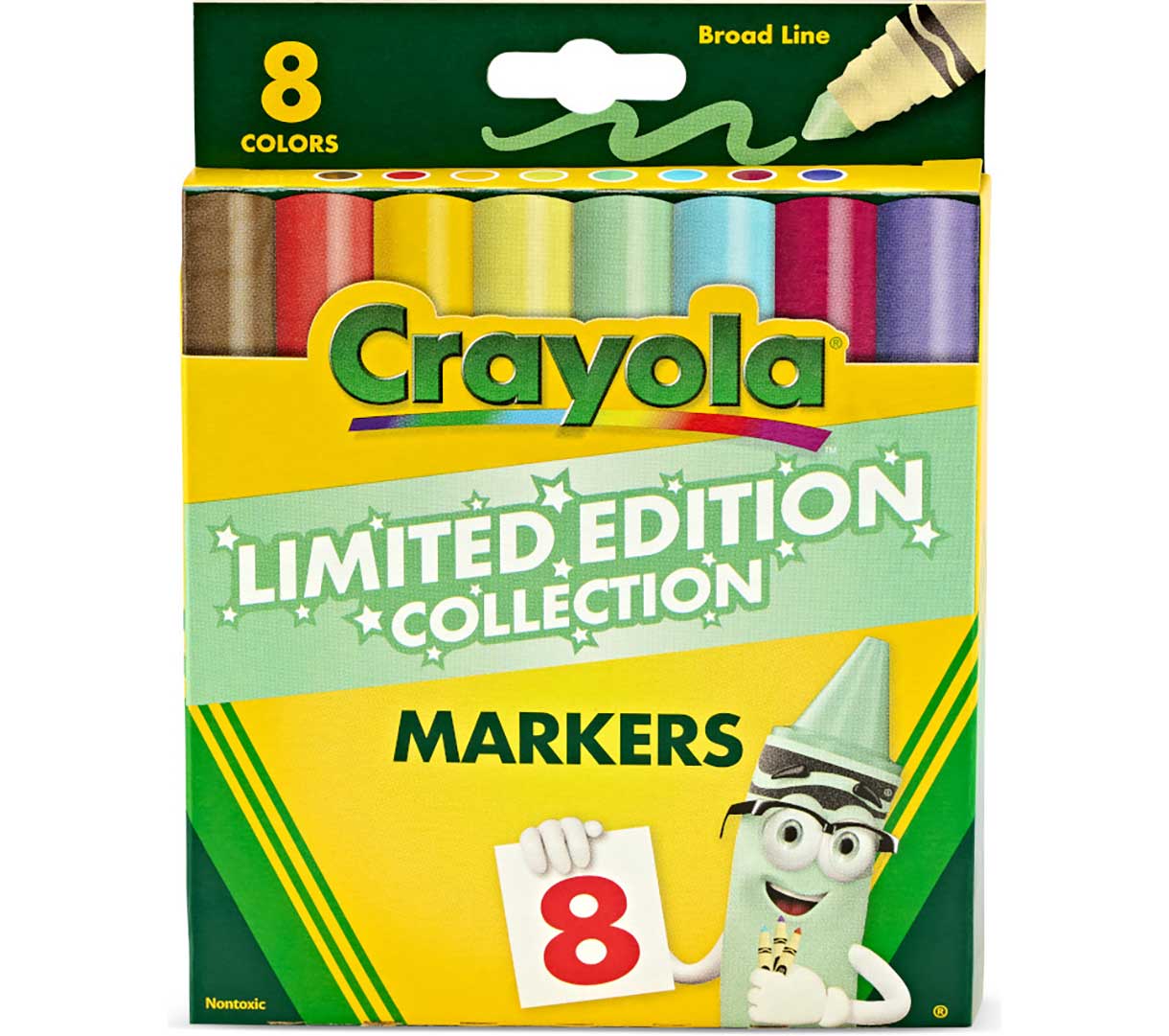 Limited Edition Retired Markers, 8 Count, front view.