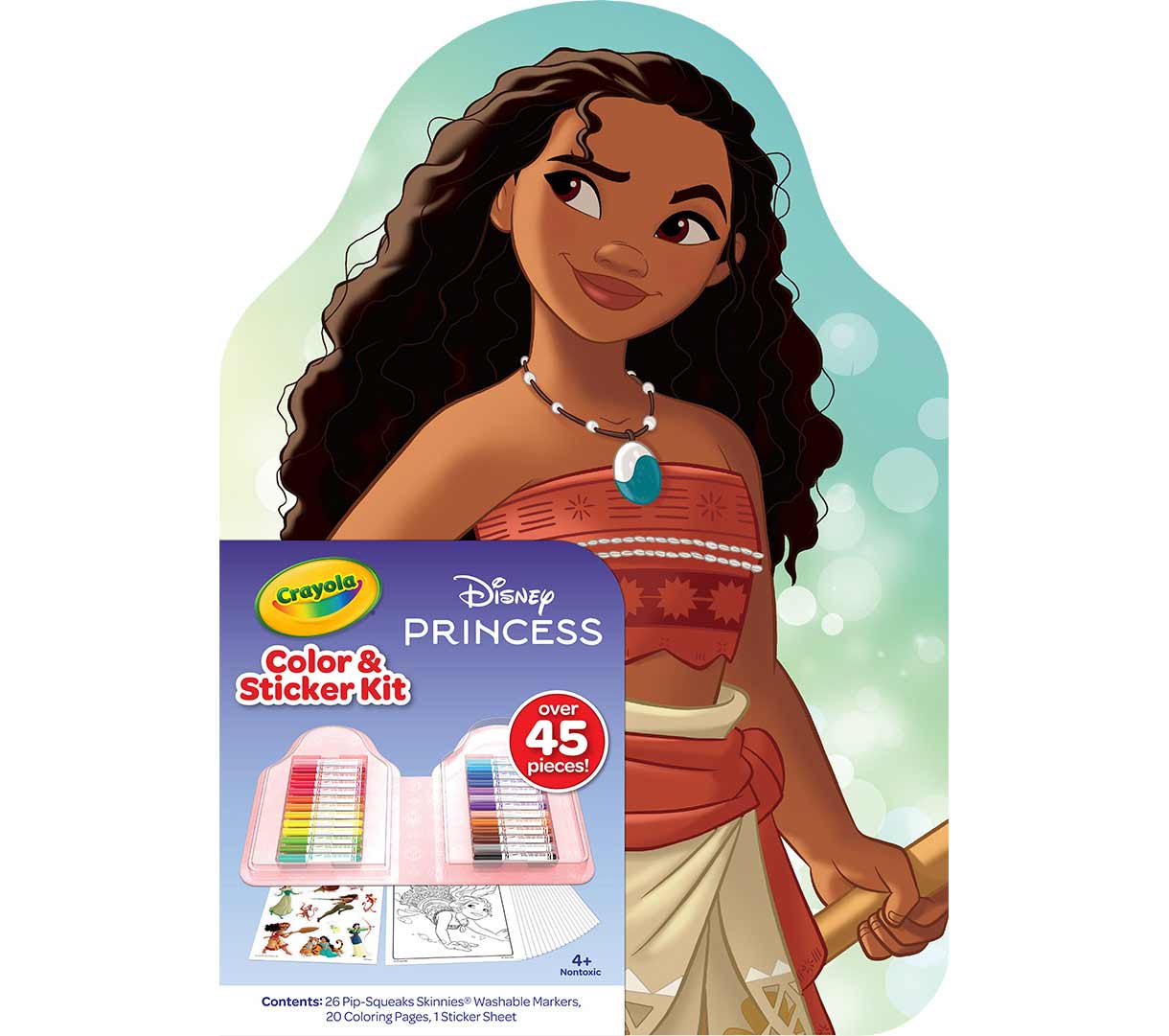 Disney Princess Color and Sticker Kit front view.