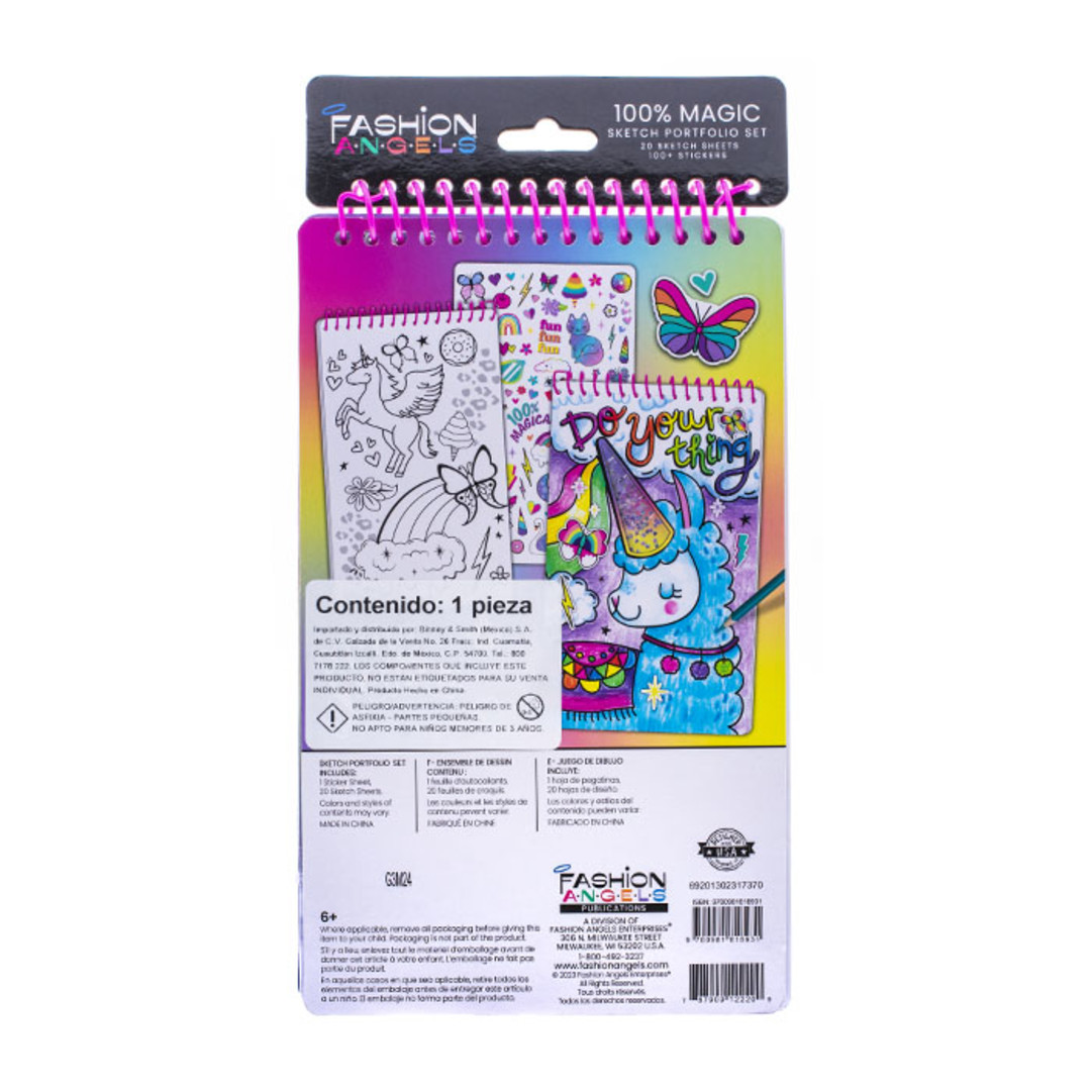 Cuadernillo Unicornio Mgico - "Magic portfolio" Back view