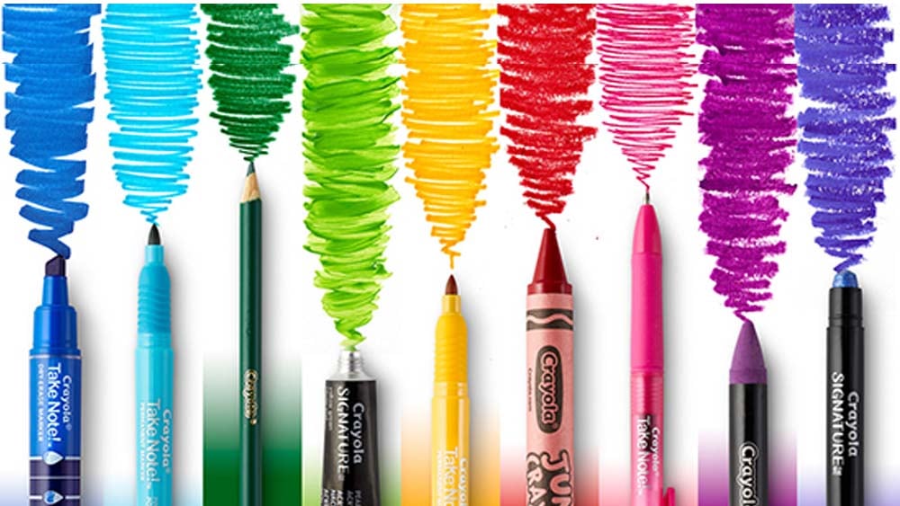 Colorful marker and paint banner