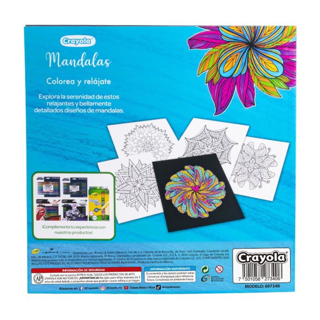 Libro para Colorear Mandalas 40 pg Back view