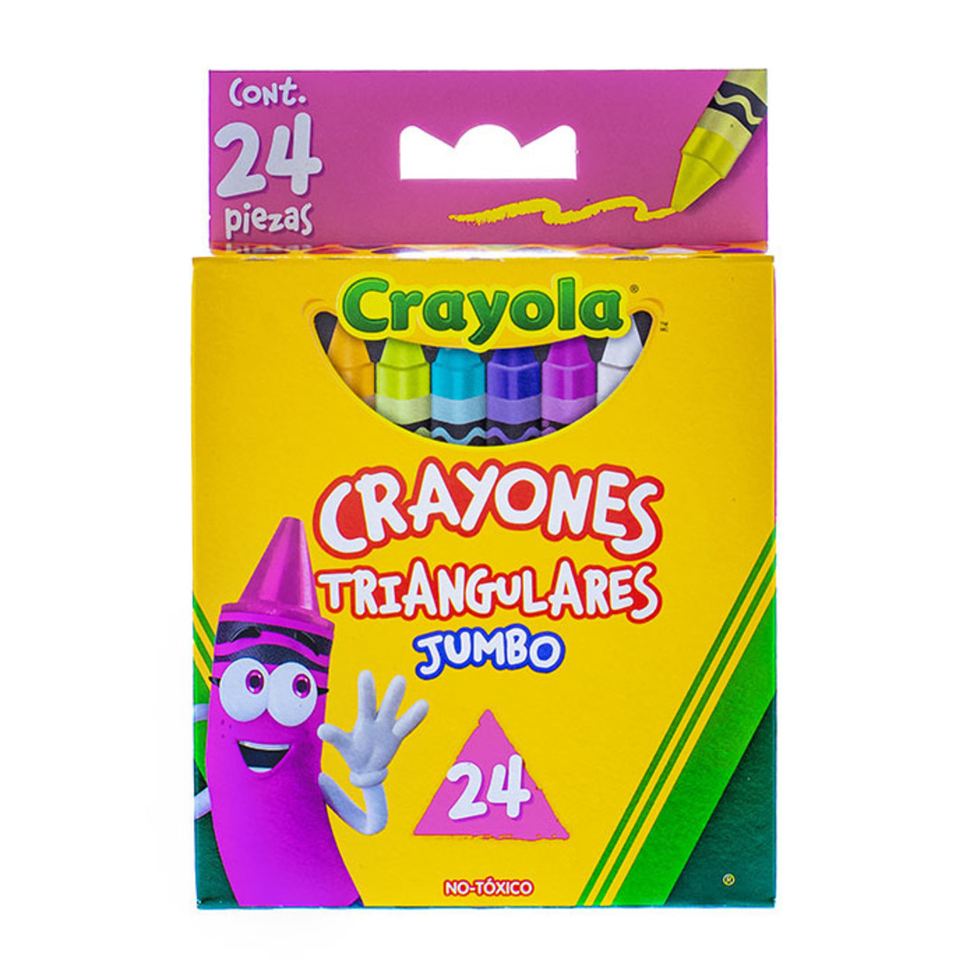 24 Crayones Triangulares Front view