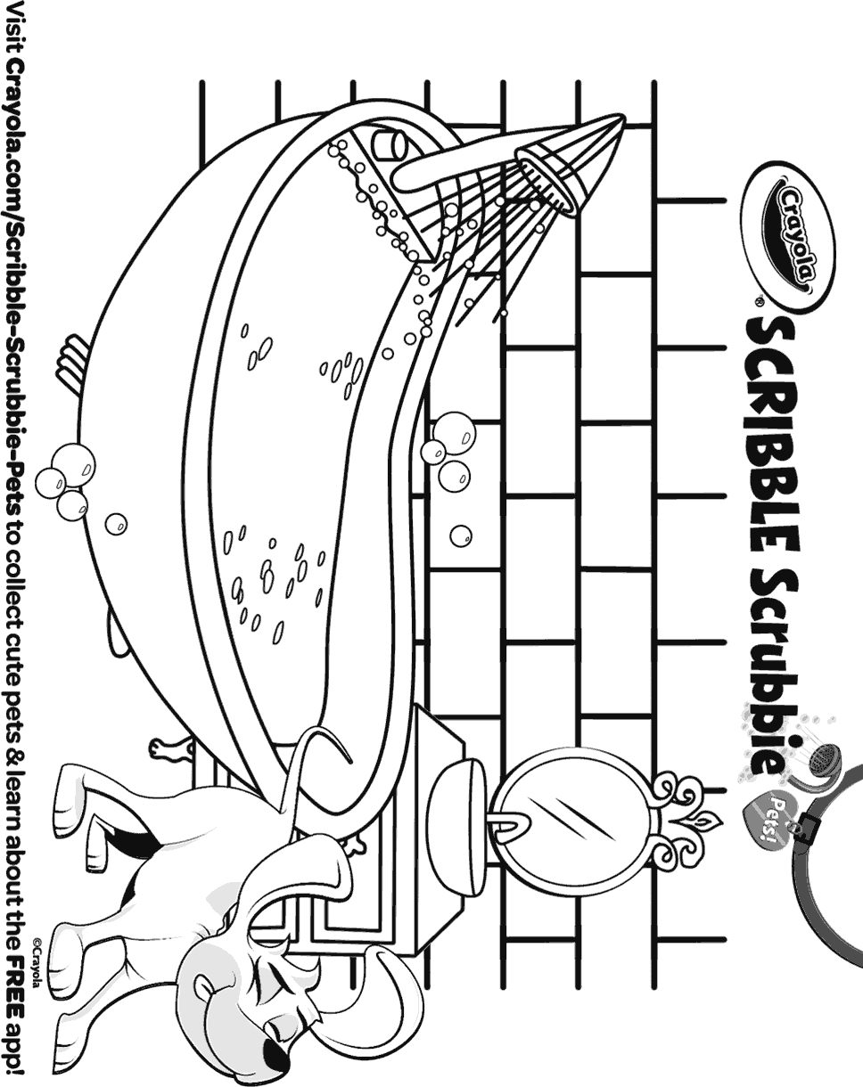 Scribble Scrubbie Pets Dog - Scooter